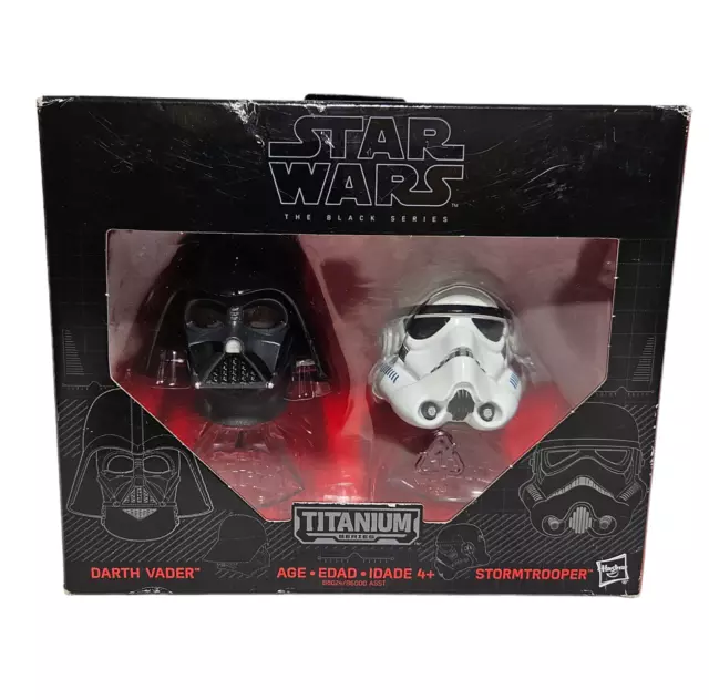 Star Wars Darth Vader & Stormtrooper MinI Helmets The Black/Titanium Series 03