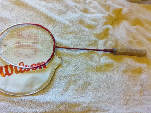 RARE VINTAGE BADMINTON Racket Wilson Defender With Original Cover Vgc £ ...