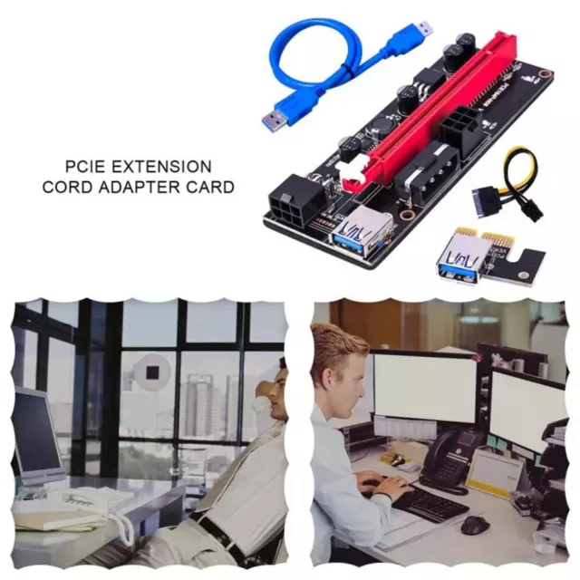 Card SATA VER 009S Riser Card Extender PCI-E 1X to 16X PCI Express Adapter