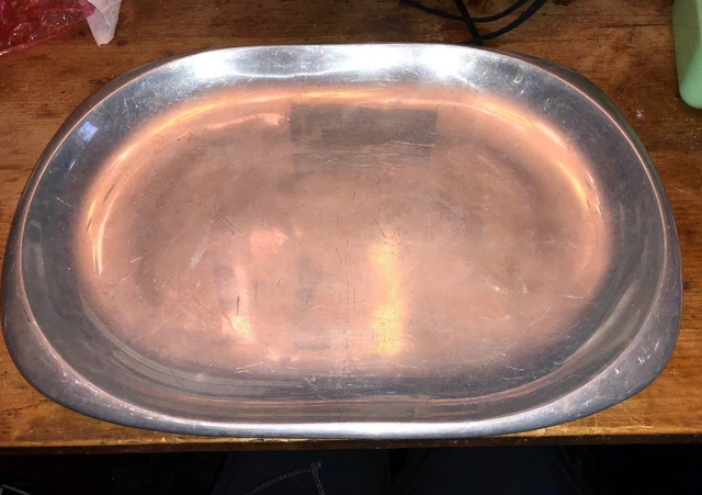 NAMBE PLATTER SILVER Metal Alloy Serving Tray W168 1984