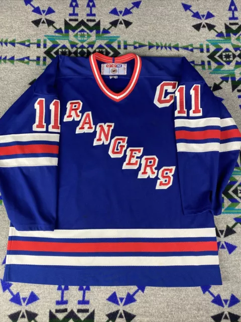 1994 Mark Messier New York Rangers CCM NHL Jersey Size Medium – Rare VNTG