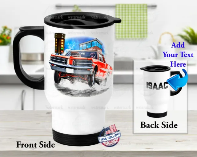 Custom Muscle Car Racing - Stainless Steel Thermal 14oz Insulated Travel Mug