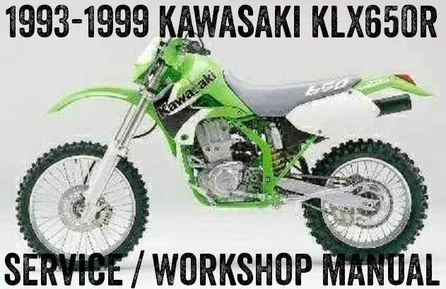 1993-1999 Kawasaki KLX650R KLX 650 R Workshop Service Repair Manual eBook PDF CD