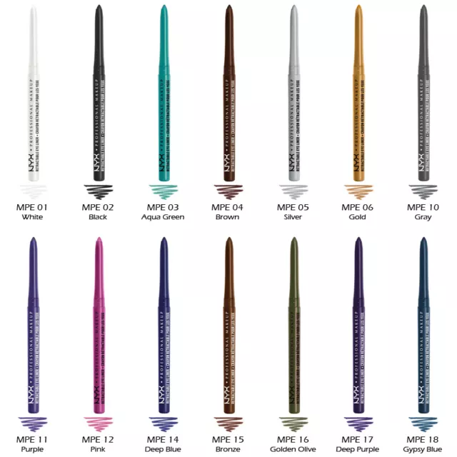 1 NYX Rétractable Eye Doublure - Imperméable " Choisissez Votre 1 Couleur "