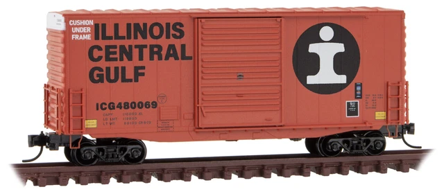 Micro-Trains MTL N-Scale 40ft Hy-Cube Box Car Illinois Central Gulf/ICG #480069