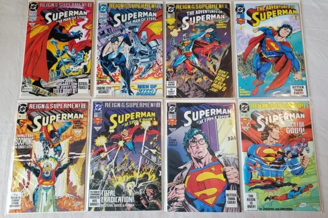DC Comics Superman Man of Steel Reign Adventures Adventures Action 8 Issue Lot