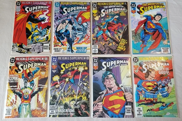 DC Comics Superman Man of Steel Reign Adventures Adventures Action 8 Issue Lot