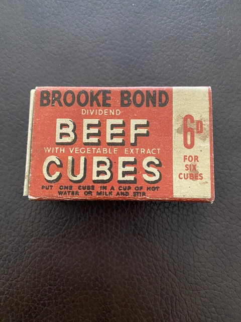 RARE VINTAGE BROOKE Bond Beef Cubes Cardboard Box - VGC £8.00 - PicClick UK