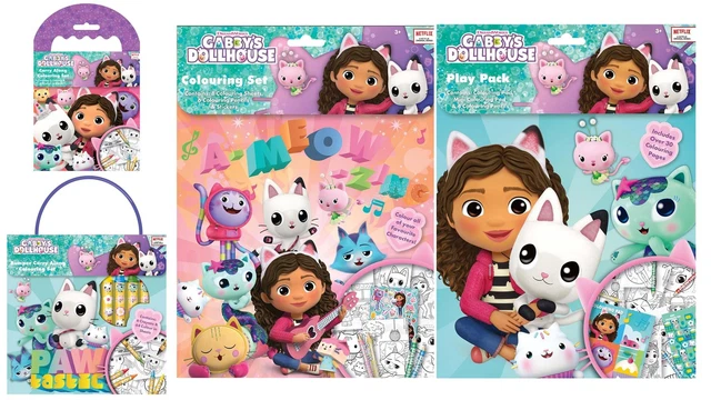 GABBYS DOLLHOUSE COLOURING Sets Play Packs Kids Activity Travel Pack ...