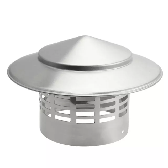 75-200mm Fireplace Chimney Caps Roof Cowl Metal Top Hat Flue Rain Cap Cover