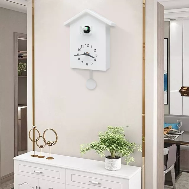 Cuckoo Quartz Wall Clock Modern Bird Home Living Room Hanging Watch Kids Gift UK