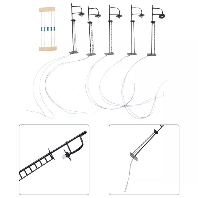 Für Schiene Für Gebäudelayout Lampen Pfosten Modell Lichtmasten 3V DC Oder AC