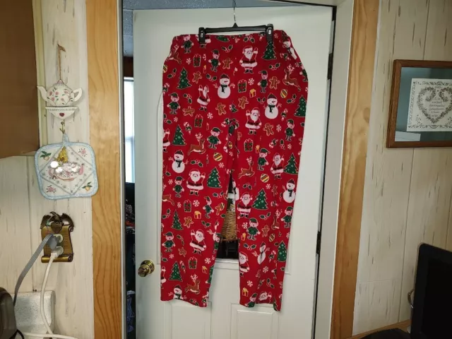 THE CHILDREN'S PLACE Red Soft Fleece Christmas Pajama Pants Size Women ...