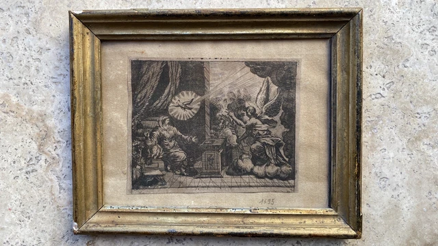 Gravure Ancienne Du XVIIIe Siècle - Mas Provençal Datée 1770 - Décoration Vintage