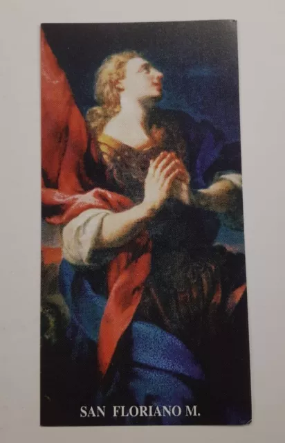 Santino SAN FLORIANO MARTIRE Holy Card Image Pieuse Heiligenbild soldato Romano