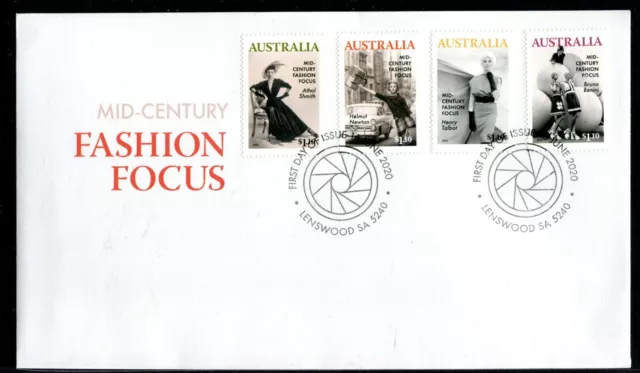 2020 Mid-Century Fashion Focus (Gummed Stamps) FDC - Lenswood SA 5240 PMK