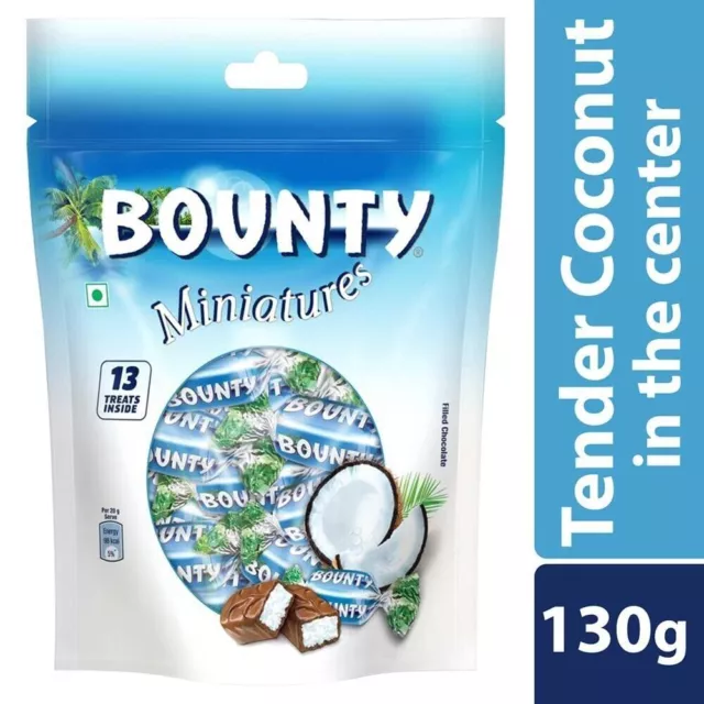 Bounty Miniatures Chocolate relleno de coco 130gm envío gratis