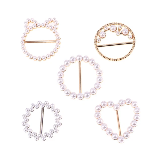 5 piezas bufanda clip anillo hebilla decorativa botones camisa rincón de ropa