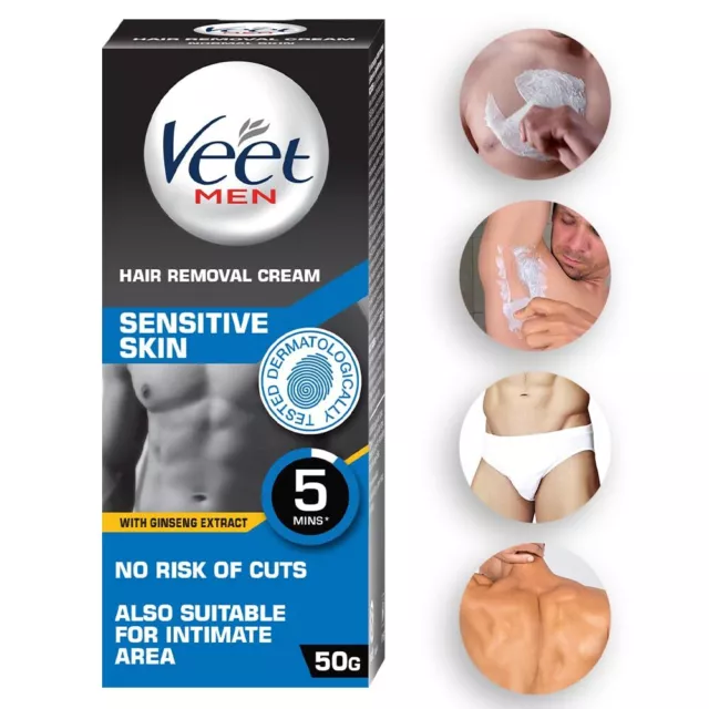 Veet Hair Removal Cream for Men Sensitive Skin - 50g  free shipping