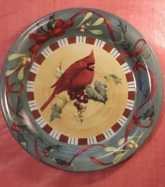 NEW LENOX Winter Greetings Everyday CARDINAL DINNER PLATE 10-3/4"