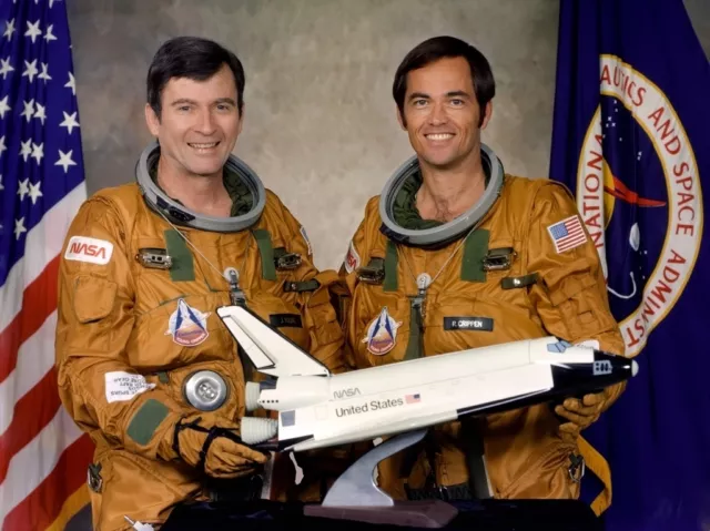 New 8x10 Photo: Crew of 1st Space Shuttle Flight John Young and Robert Crippen