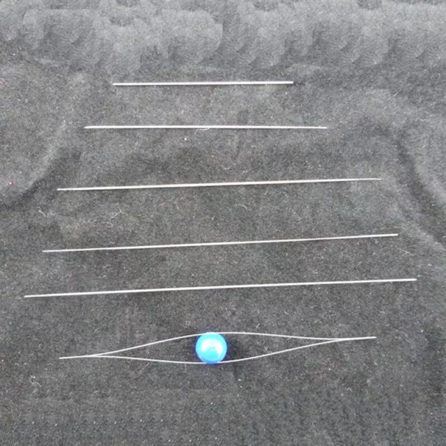10 un. agujas de cuentas curvas de ojo grande de 4 pulgadas agujas de coser acero inoxidable 'JO