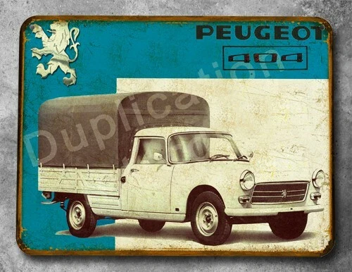 plaque  PLACE DE MA PEUGEOT 604 beige métal