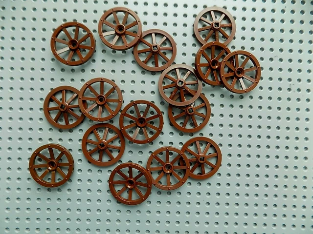 LEGO  Spoked Wheel Wagon Cart Carriage Western Fantasy lot of 16 pieces