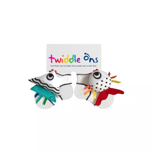 Twiddle Ons Sock Ons Foot Discovery Rattle Fish Toys - Size Up To 12 Months
