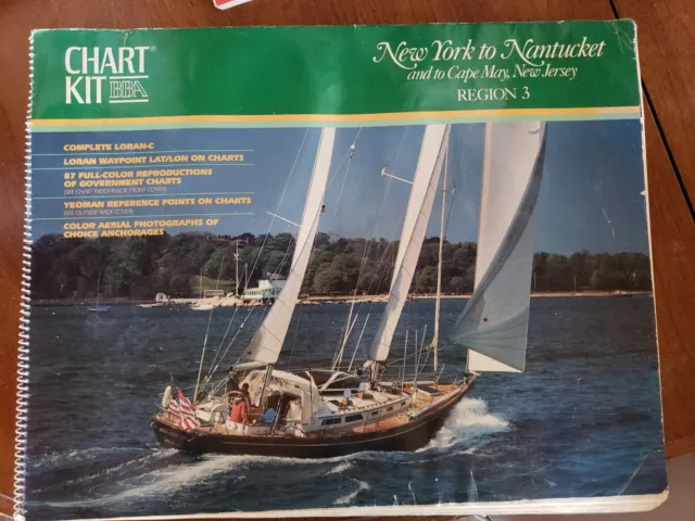 Chart Kit New York to Nantucket Cape May NJ Region 3  Cruising Sailing Map