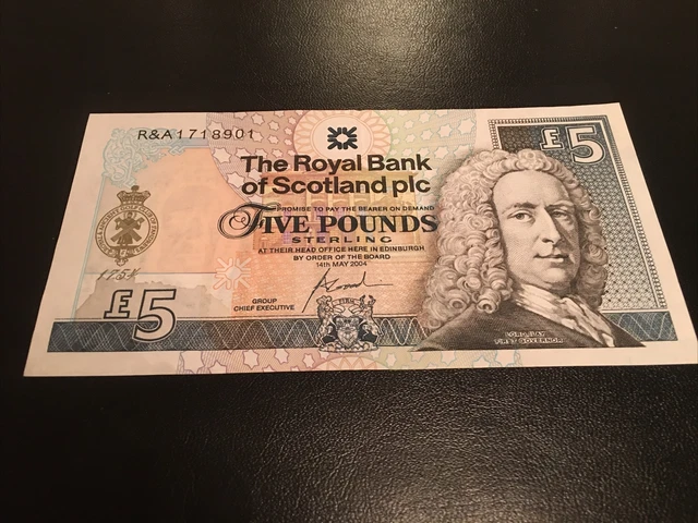 Scottish Notes Back SPECIAL EDITION ROYAL Bank Of Scotland £5 Note. 250 Yrs of St Andrews ...