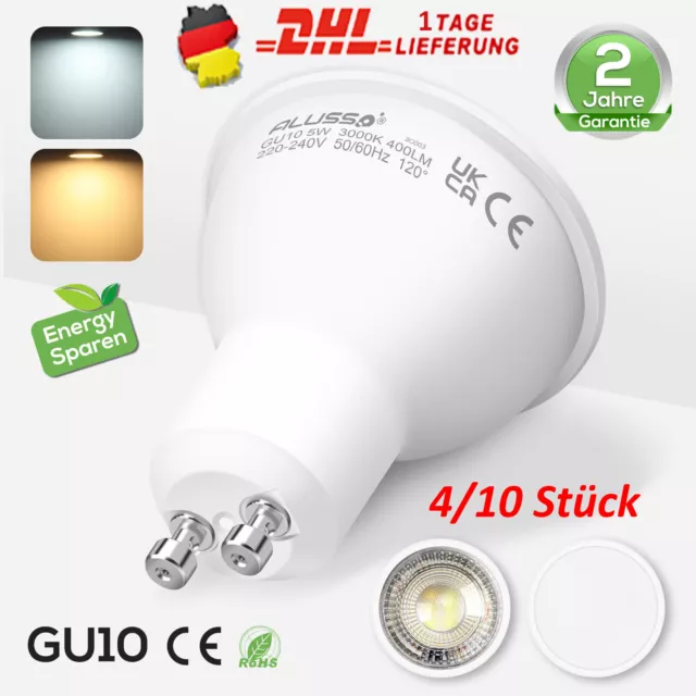 4/10er LED GU10 Birnen 5W 7W Leuchtmittel Warmweiß/Kaltweiß Strahler Lampe Spot