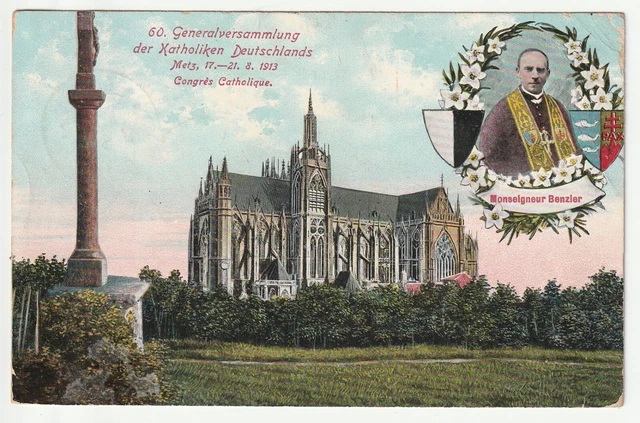 METZ  - Moselle - CPA 57 - Evenement - Congres Catholique 1913 Mgr benzier