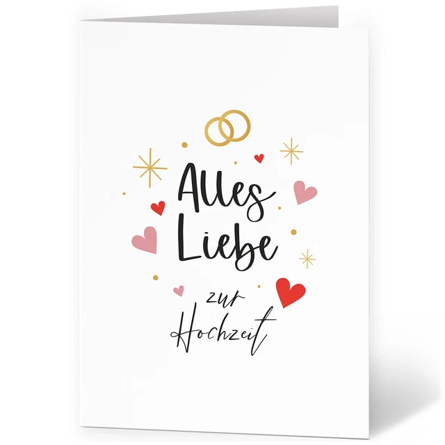 Hochzeitskarte Vintage Mit Umschlag – 125x125 Mm, Romantisches Brautpaar-Motiv