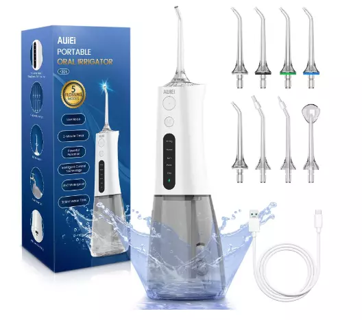 AUIEI Water Flosser for Teeth Cordless Oral Irrigator Portable Dental Teeth Clea