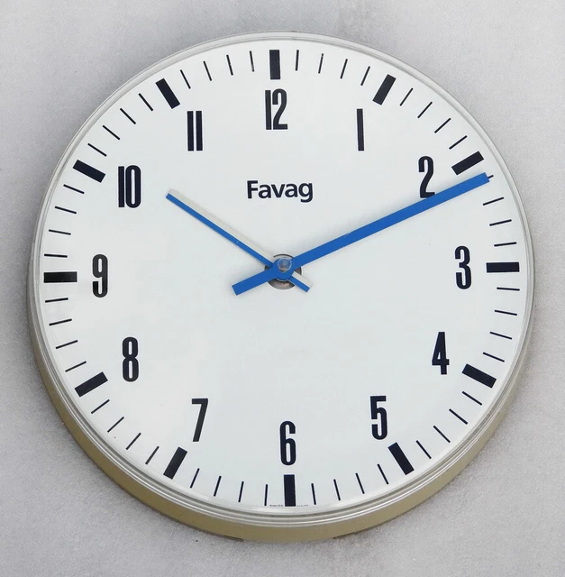 Groß Vintage Favag Neuchatel Swiss Schiff Marine Sklave Uhr Elektrisch Herren
