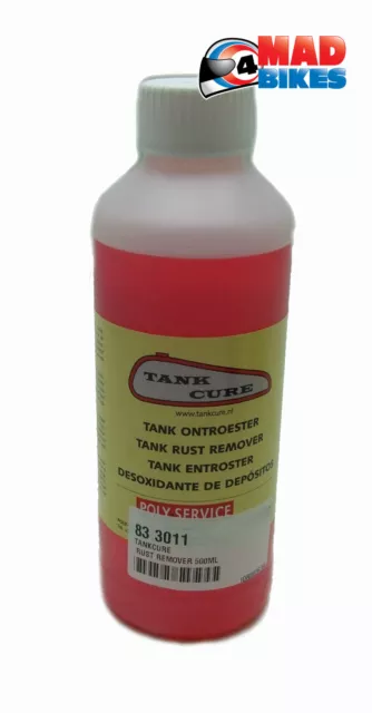 Tank Cure Rust Remover 500ml, Petrol Fuel Tank Classic Motorcycle Restoration
