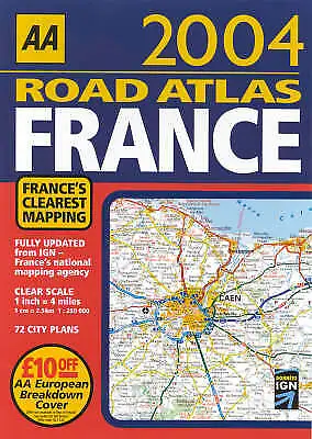 (Good)-AA Road Atlas France (AA Atlases S.) (paperback)--0749538554
