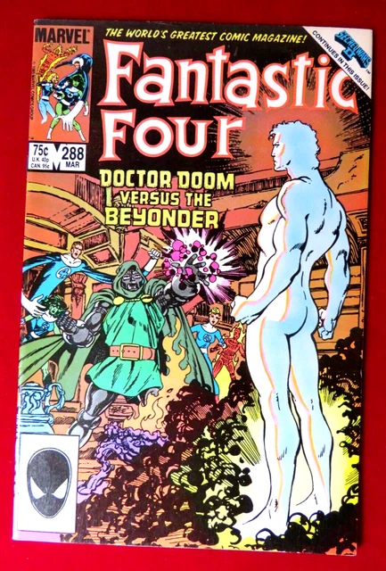 Fantastic Four #288 Marvel Comic Book, Secret Wars II, The Beyonder! Dr. Doom!