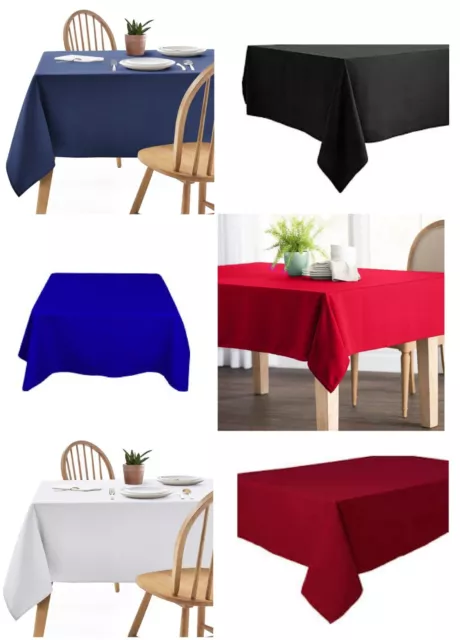 Plain Poly Cotton Table Cloth Cover ** Many Colours