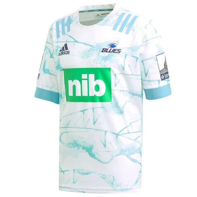 Auckland Blues adidas 2019-2020 Herren Auswärts Rugby-Trikot Neu Shirt BNWT