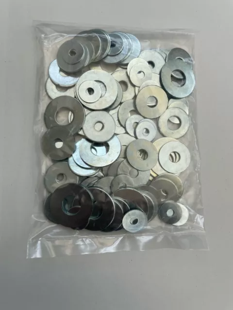 350g OF 'MIXED IN THE PACK' PENNY WASHERS ZINC PLATED MULTI PURPOSE WASHER BZP