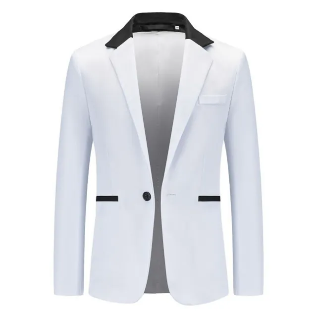 Stylish Men's Slim Fit Lapel Breasted Blazer Wedding Groom Tuxedos Jacket