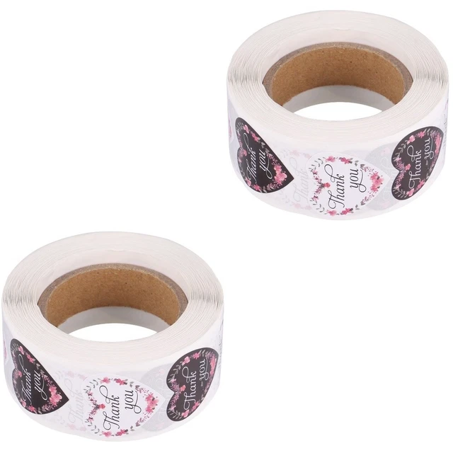 2 rollen von Backen Verpackung Label Aufkleber Tags Rolle Danke Abdichtung Label
