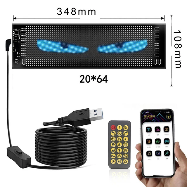 2x90cm Lkw Devil Eye Lampe LED-Bildschirm Auto-Augenlicht Lkw