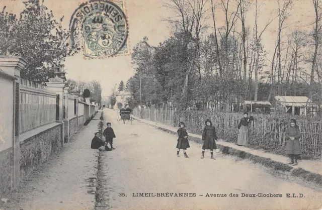 Cpa 94 Limeil Brevannes / Avenue Des Deux Clochers