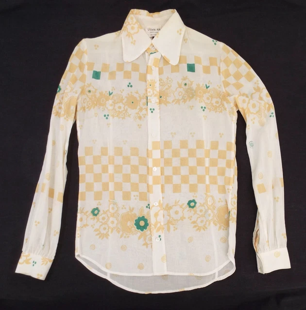 Chemise De Sport Vintage Budd Laine Rayures - Taille L, Années 1900