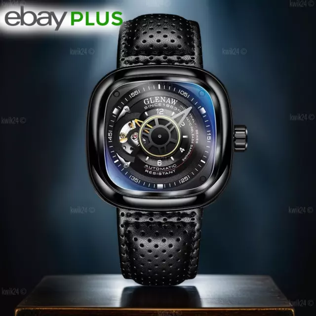Orologio Automatico da Uomo Polso Acciaio Inox Nero
