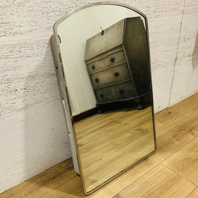 VTG MID CENTURY HallMack Medicine Mirror Arched Chrome Frame