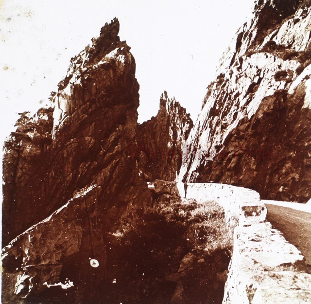 Calanques de Piana La Corse France Photo Stereo Plaque verre Vintage VR23L6n